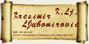 Krešimir LJubomirović vizit kartica